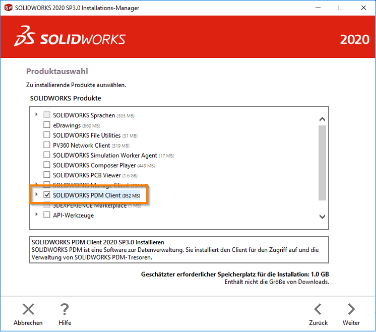 Anleitung: Installation SOLIDWORKS PDM Standard Client