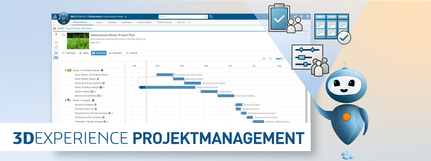 Projektmanagement mit 3DEXPERIENCE